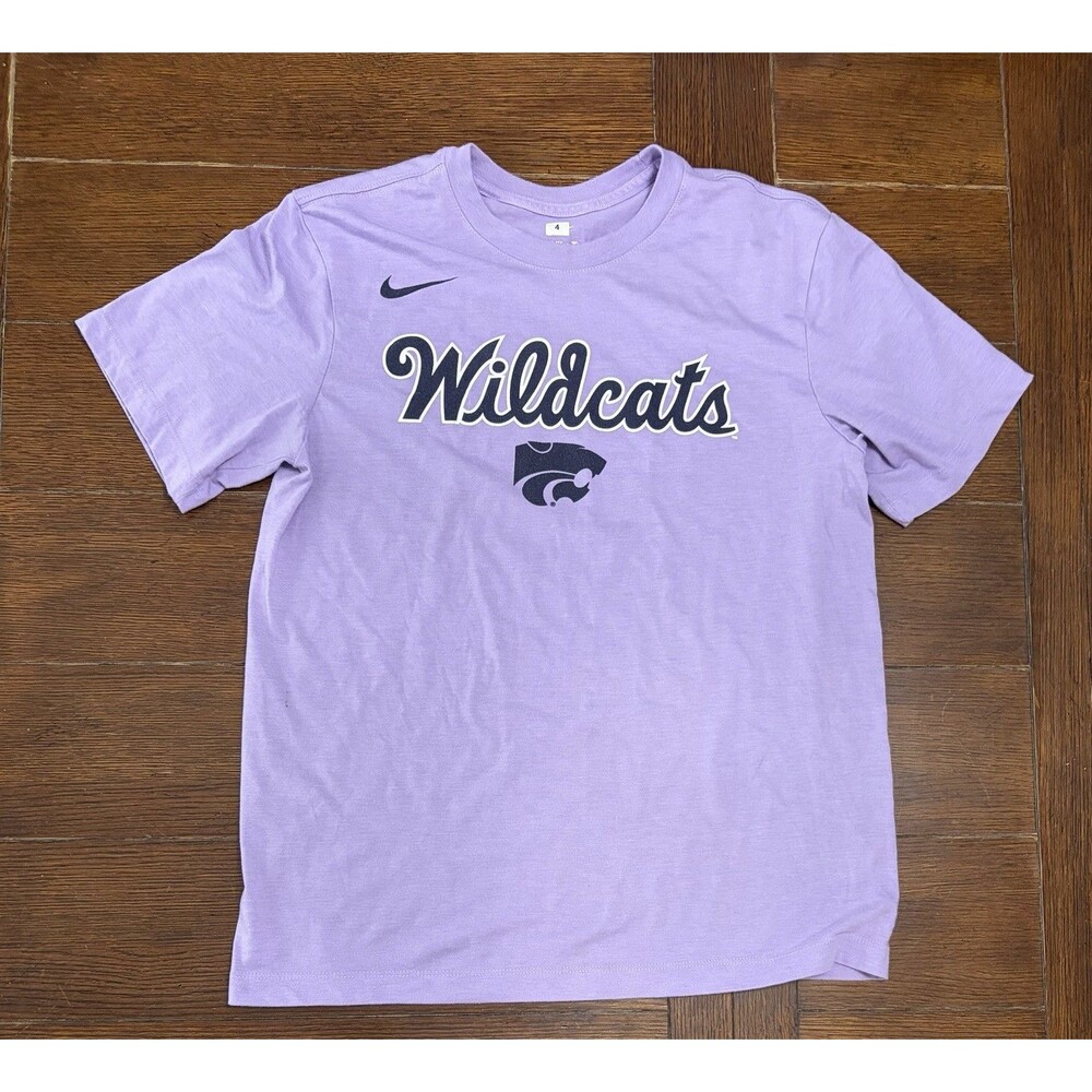 Men’s Kansas State Wildcats Nike Size M Player Issued Lavender T Shirt